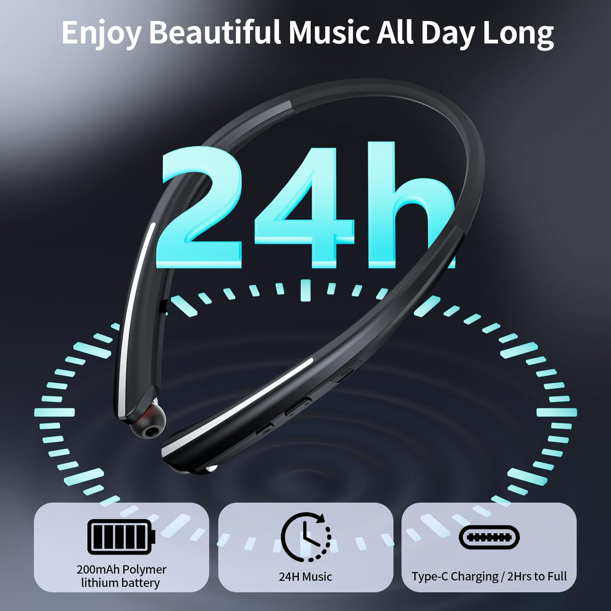 LHKLUK IPX5 sweatproof earphones suitable for workouts and rain.
