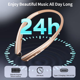 LHKLUK long battery life up to 22 hours of listening.