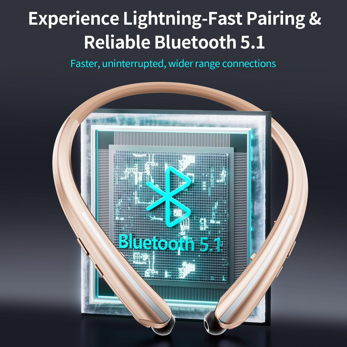 LHKLUK neckband with call vibration alerts to never miss a call.