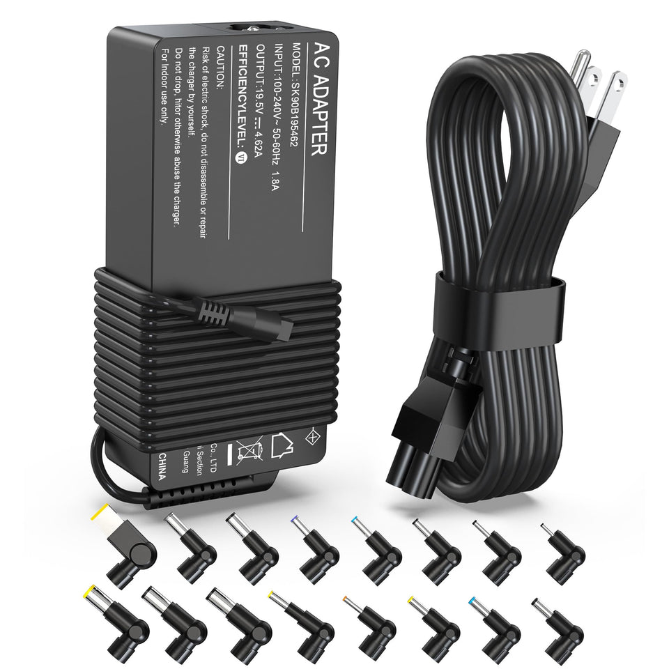 LHYSFIY 90W universal charger with 16 connectors for versatile compatibility
