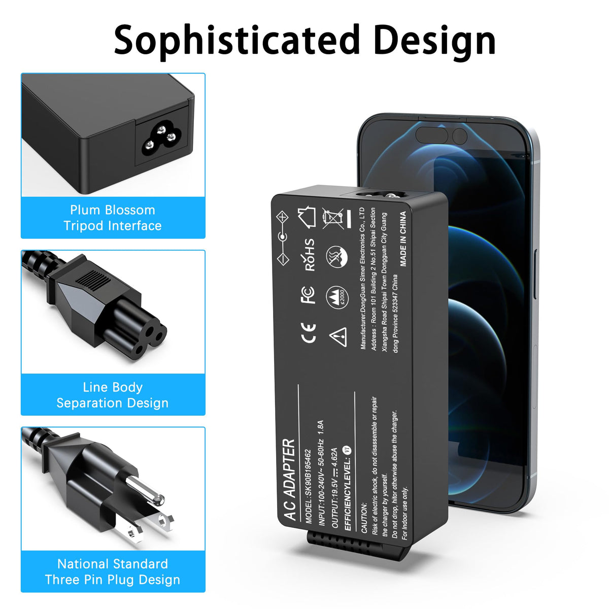 LHYSFIY charger plug array demonstrates multiple port sizes for devices