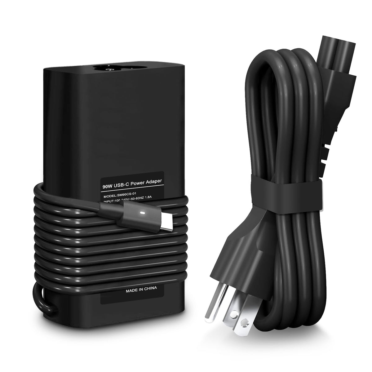 LHYSFIY 90W USB C charger front view compact for travel and fast Dell charging