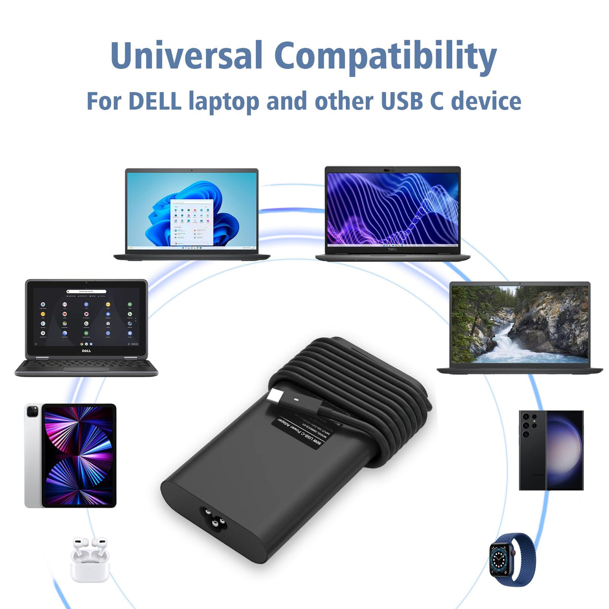 LHYSFIY product packaging and included cable for the 90W charger
