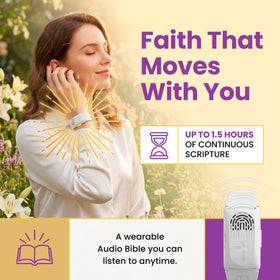 LIAISE Audio Bible Watch built-in speaker delivers clear scripture on the go.