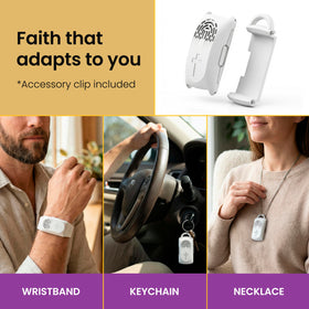 LIAISE Audio Bible Watch white band for versatile daily use.