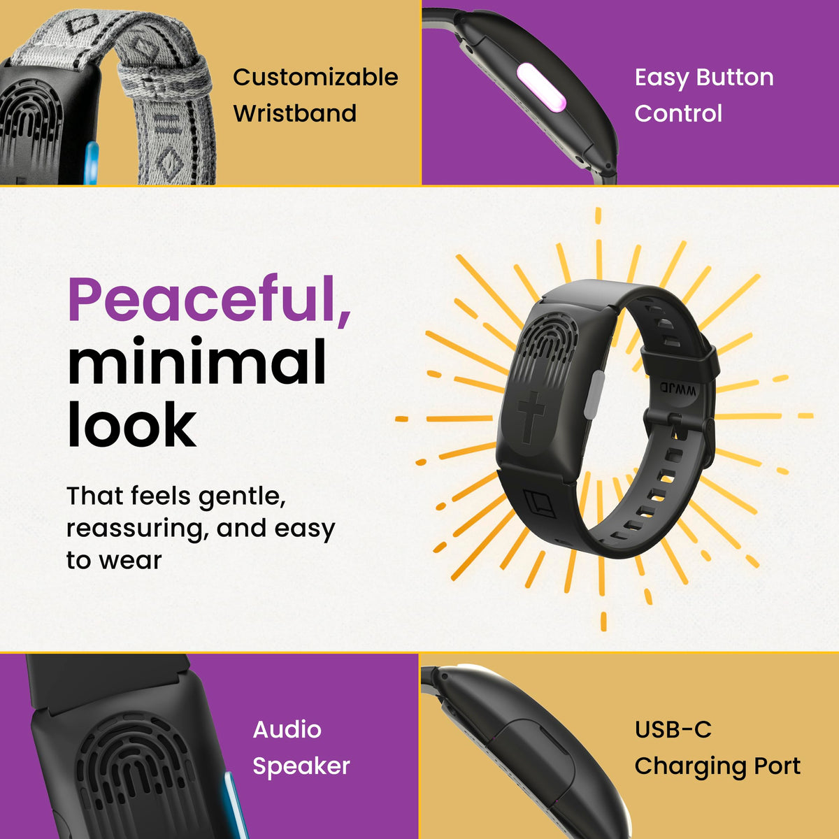 LIAISE rechargeable bible watch with offline verses, ideal during travel.
