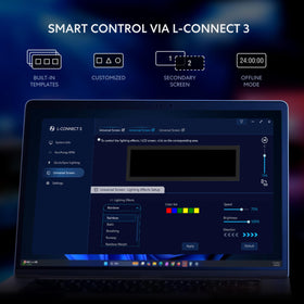 Lian Li SM088W 1920x480 resolution supports wide horizontal content.