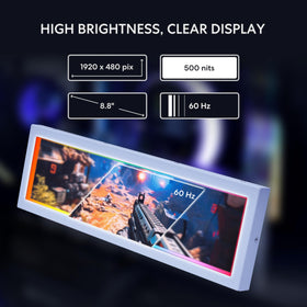 Lian Li SM088W flexible mounting bracket for precise height and tilt.