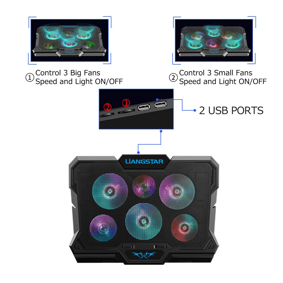 LIANGSTAR anti-slip baffles and thick bottom pads keeping laptop secure