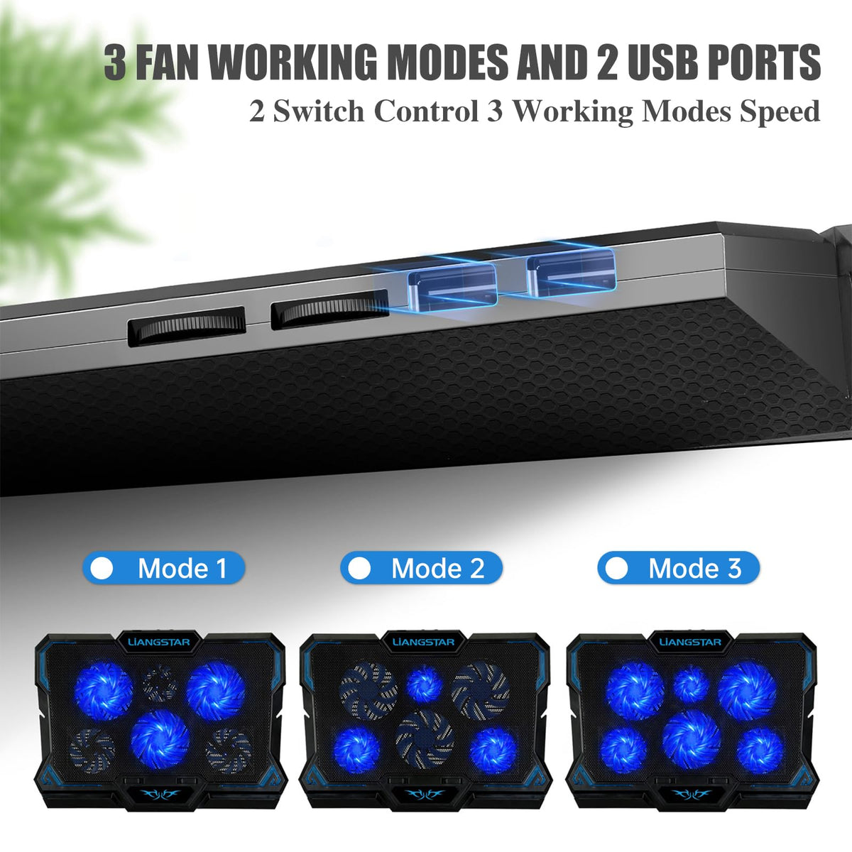 LIANGSTAR ergonomic, non-slip baffles stabilize the laptop during use