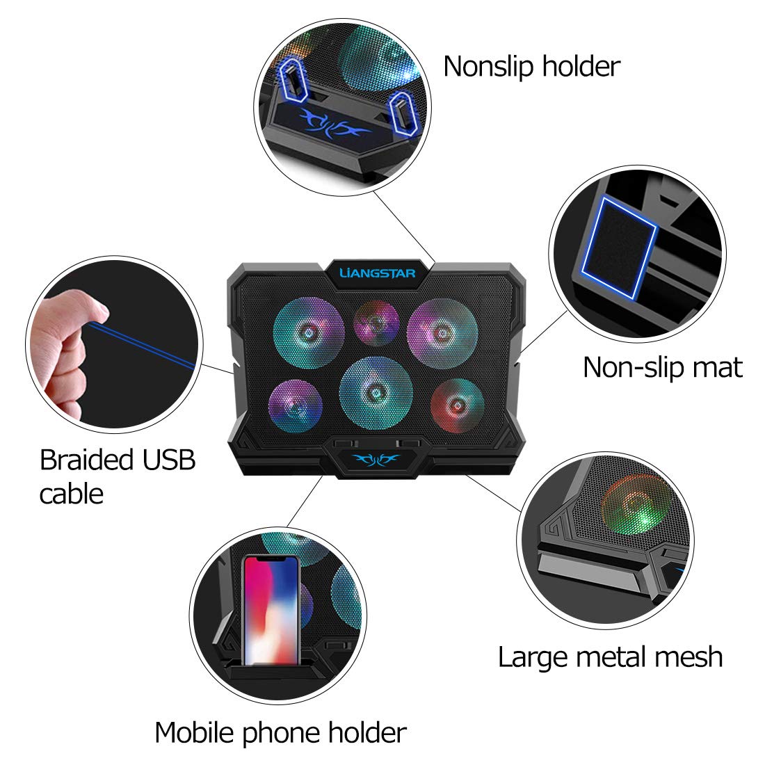 LIANGSTAR view of dual USB ports for powering peripherals and passthrough