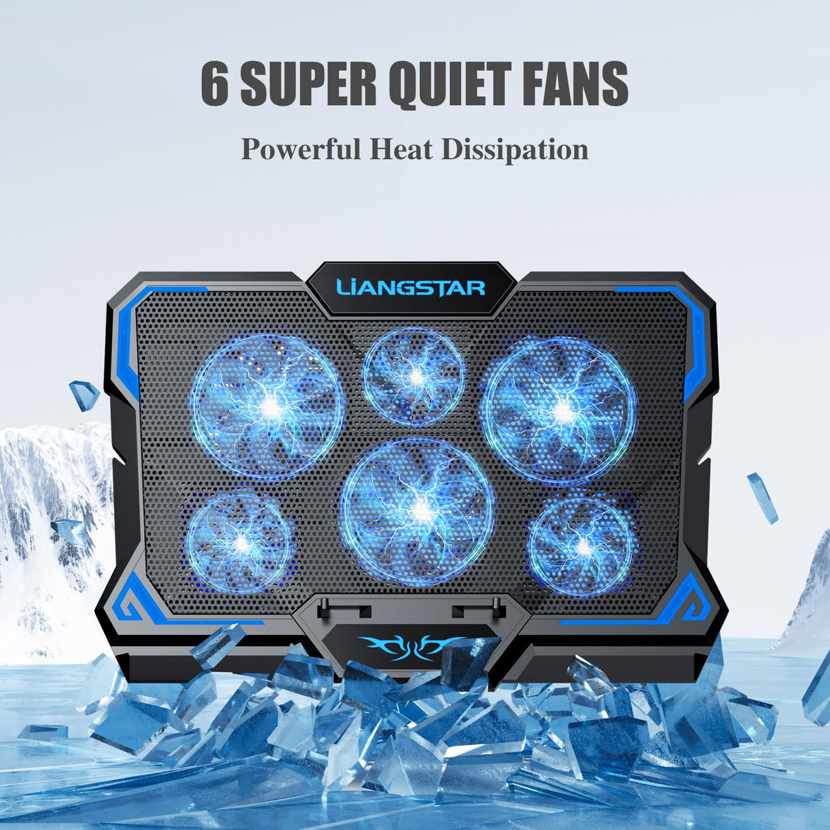 LIANGSTAR six quiet LED fans provide visible cooling with minimal noise