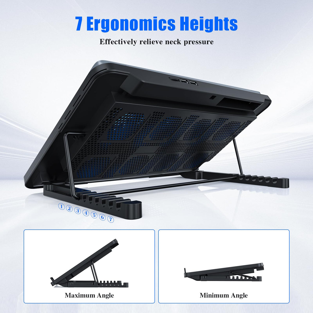 LIANGSTAR dual USB ports power the pad and connect peripherals.