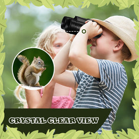 Libima child using binoculars outdoors encouraging exploration and learning