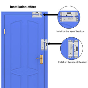 LIBO Smart Home lock installed on wooden door for secure access control