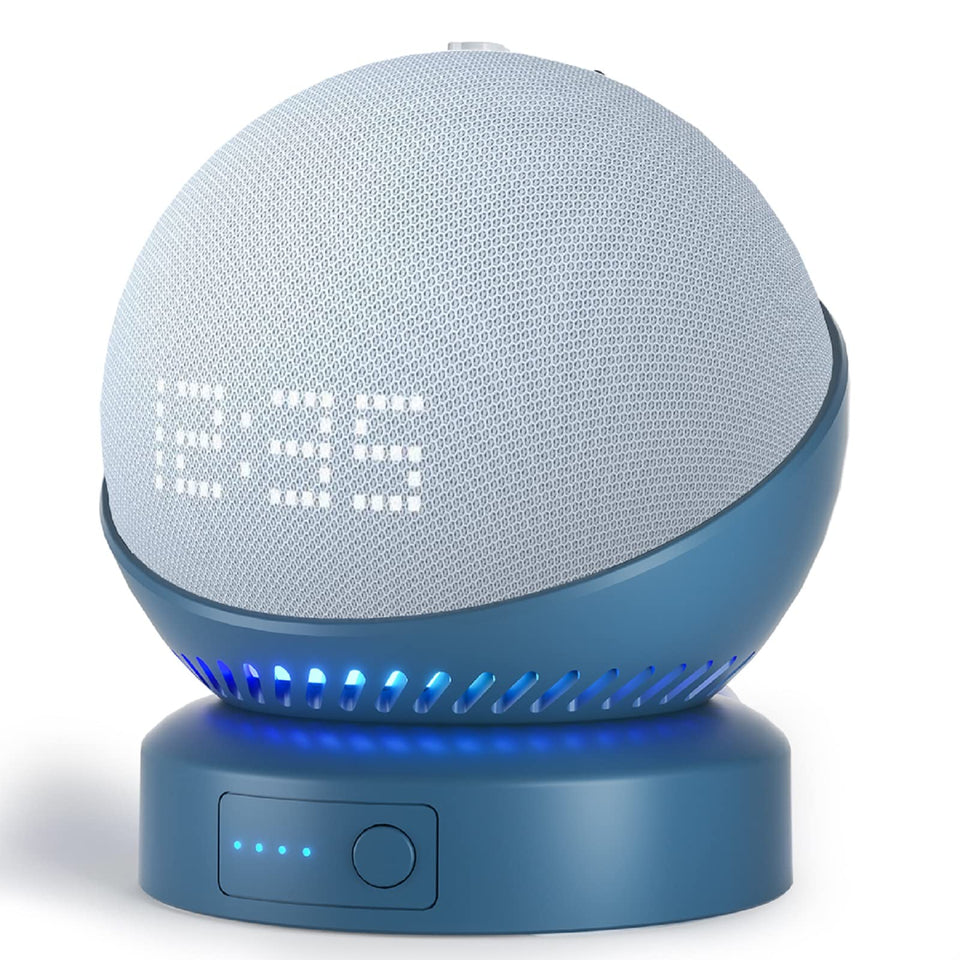 Liboer Battery Base for Echo Dot 5th Gen portably enhances listening across rooms.