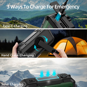 Libovgogo emergency radio built-in LED flashlight enhances visibility.