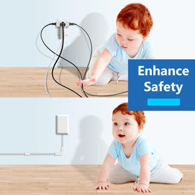 LIDER 5ft cord and grounded plug detail, provides flexible outlet reach