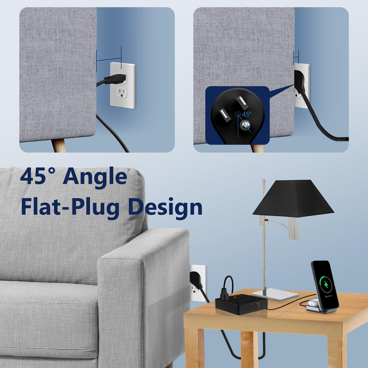 LIDER 5ft cord and illuminated on/off switch for convenient control