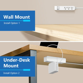 LIDER angled plug in outlet leaving bottom socket free, improves accessibility