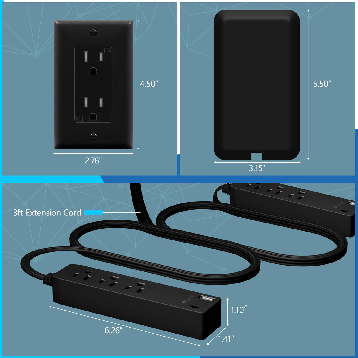LIDER close-up of USB-A and USB-C ports providing convenient device charging
