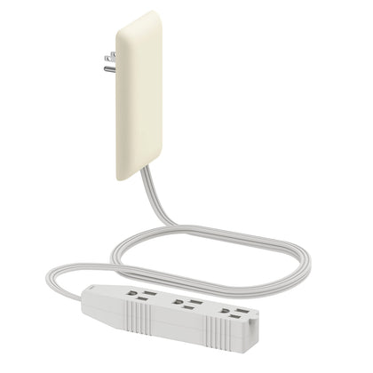 LIDER flat-face outlet extender covers the wall outlet for a cleaner look and easy access.