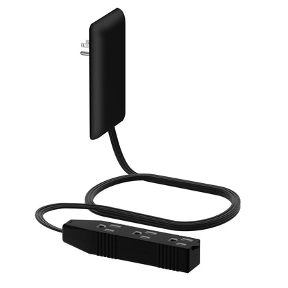 LIDER flat-face outlet extender with three receptacles for clutter-free walls.