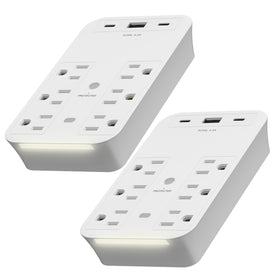 LIDER front view showing six outlets and USB ports for expanded power