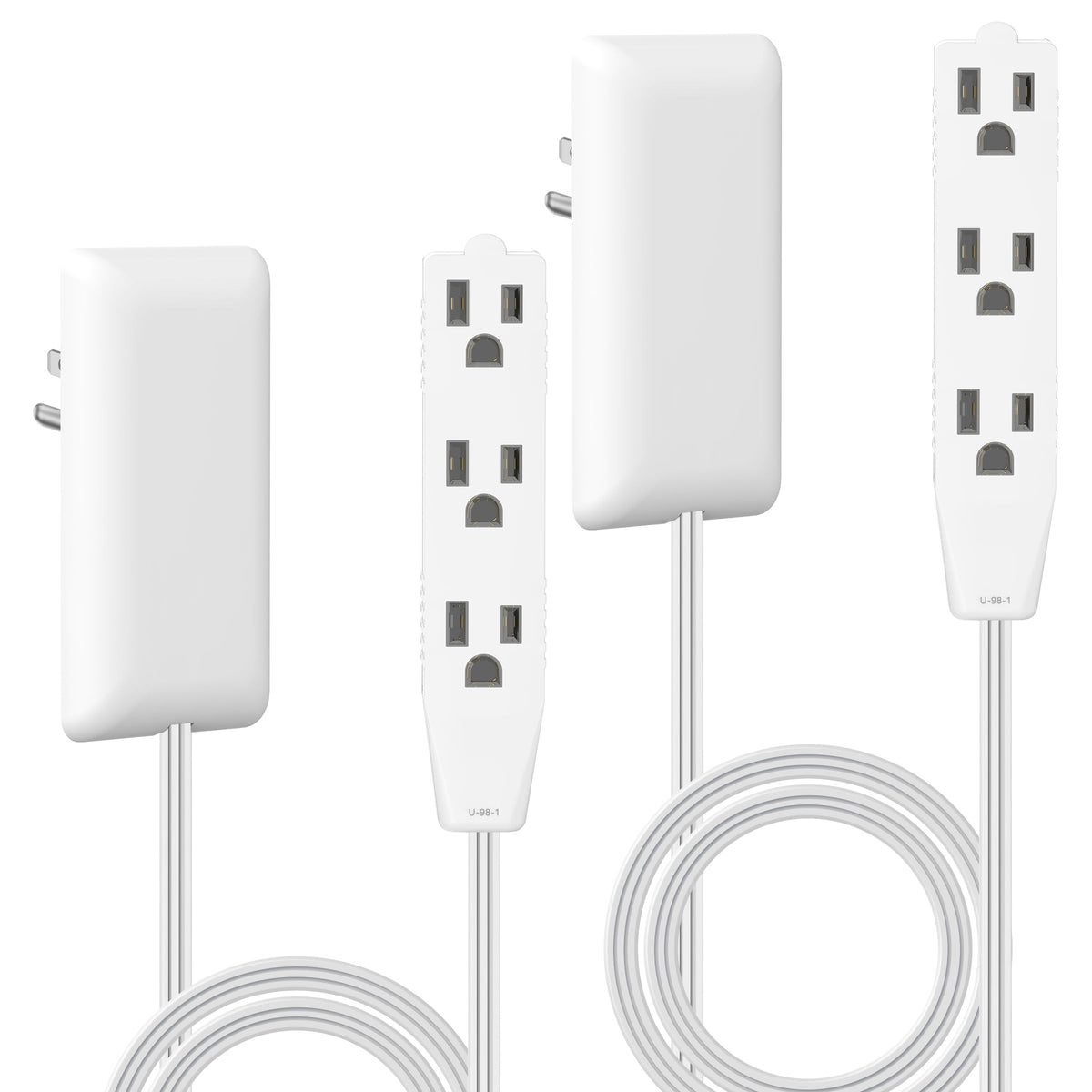 LIDER front view flat-face outlet extender showing sleek profile and neat look