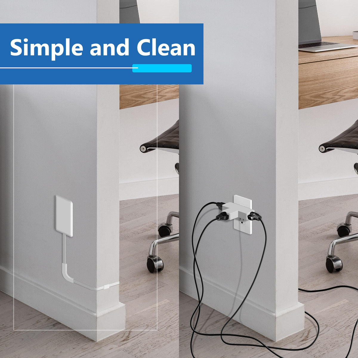 LIDER in-use on a desk charging laptop and phone for organized workspace