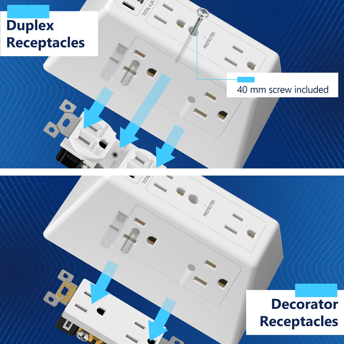 LIDER label and safety specs close-up showing UL listing and 1500 joules surge protection
