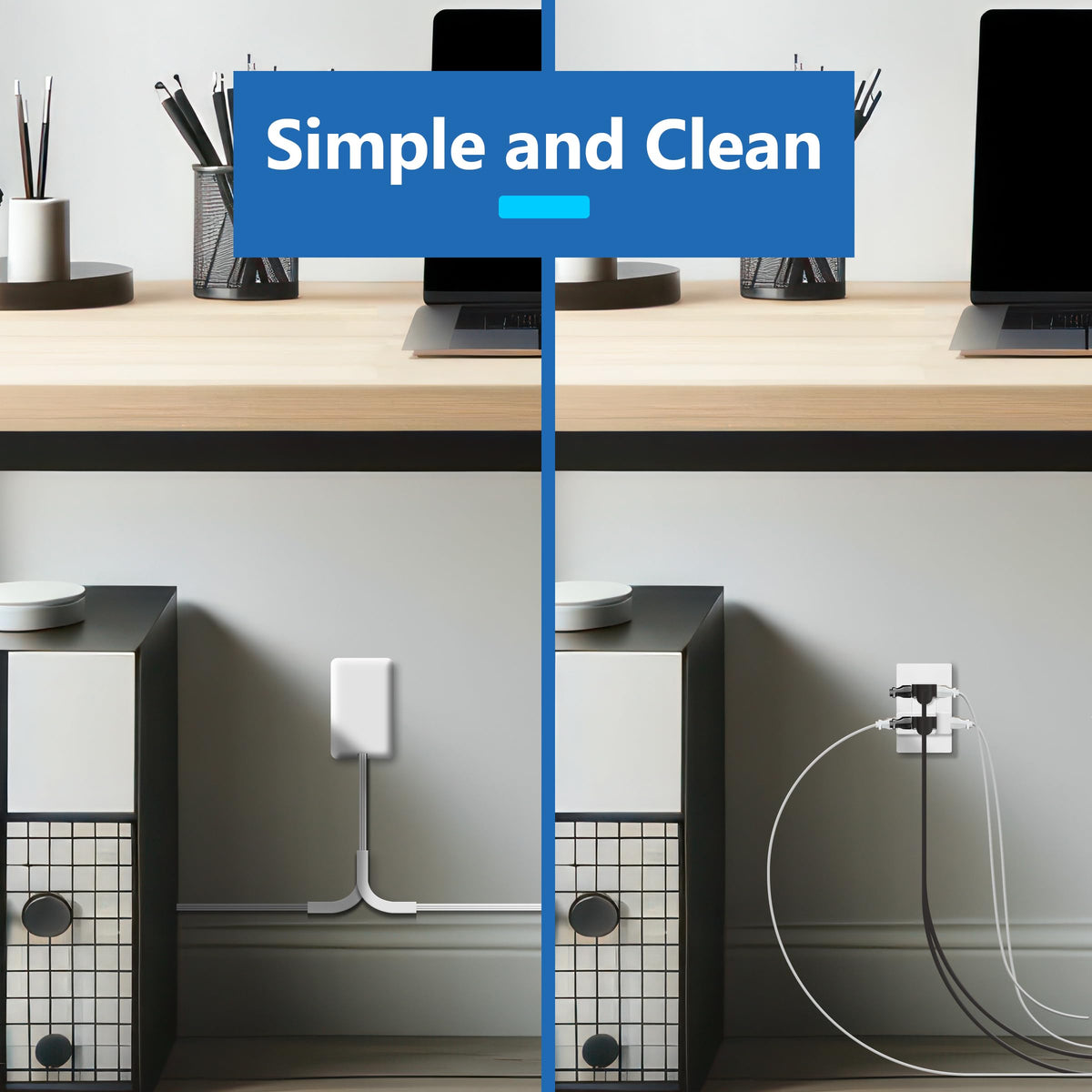LIDER in a bedside setting charging phone and lamp for tidy nighttime charging