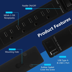 LIDER surge protector up to 1500 Joules protects devices from surges