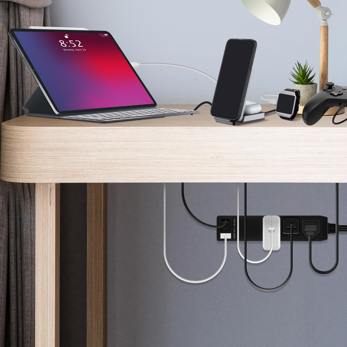 LIDER 3ft cord shown beside ruler to illustrate cord length and flexible placement