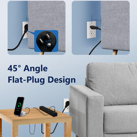 LIDER matte black finish complements modern spaces while keeping power tidy