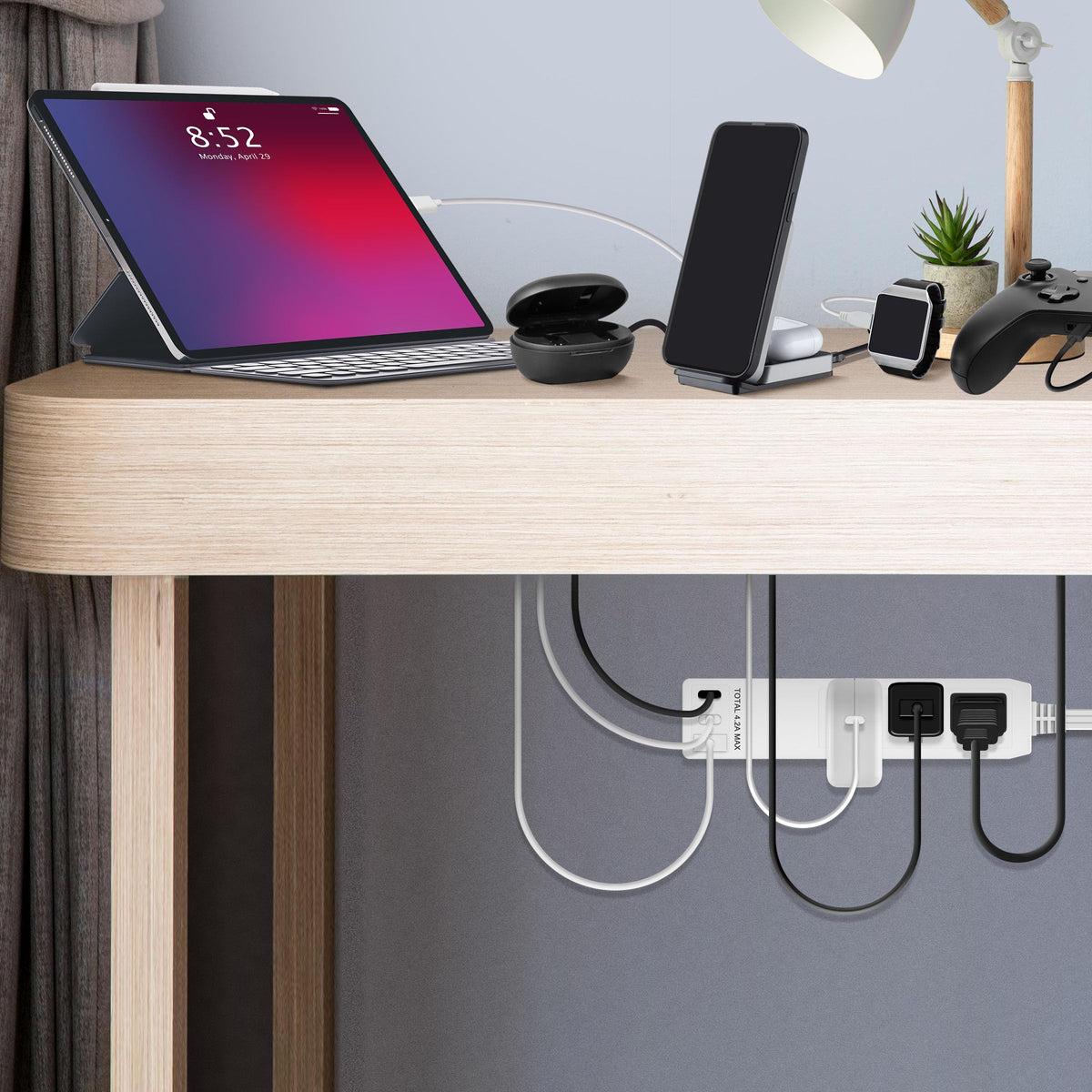 LIDER outlet extender with slim-design for discreet power access.