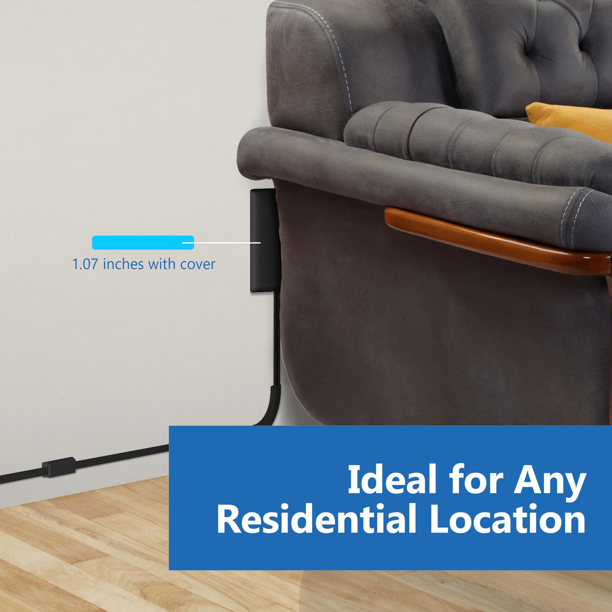 LIDER close-up of three receptacles showing multiple-device convenience benefit