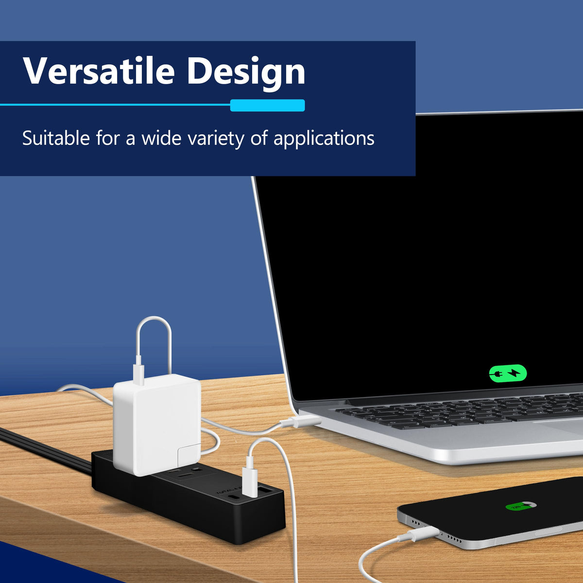 LIDER outlet extender with USB-A and USB-C ports for convenient multi-device charging.