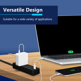 LIDER outlet extender with USB-A and USB-C ports for convenient multi-device charging.
