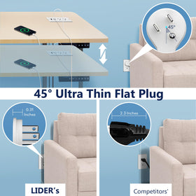 LIDER tamper‑resistant outlet detail demonstrating child safety feature