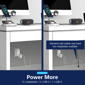 LIDER size comparison in hand illustrating compact scale and easy placement near outlets