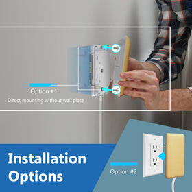 LIDER outlet extender next to ruler showing compact size and easy scale comparison benefit