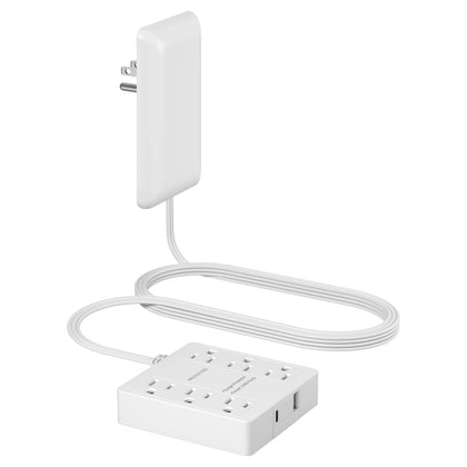 LIDER surge-protected outlet extender front view for organized power access