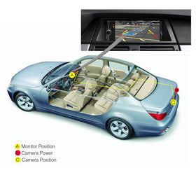 Monitor view with LIEBMAYA distance guide lines visible aiding parking precision