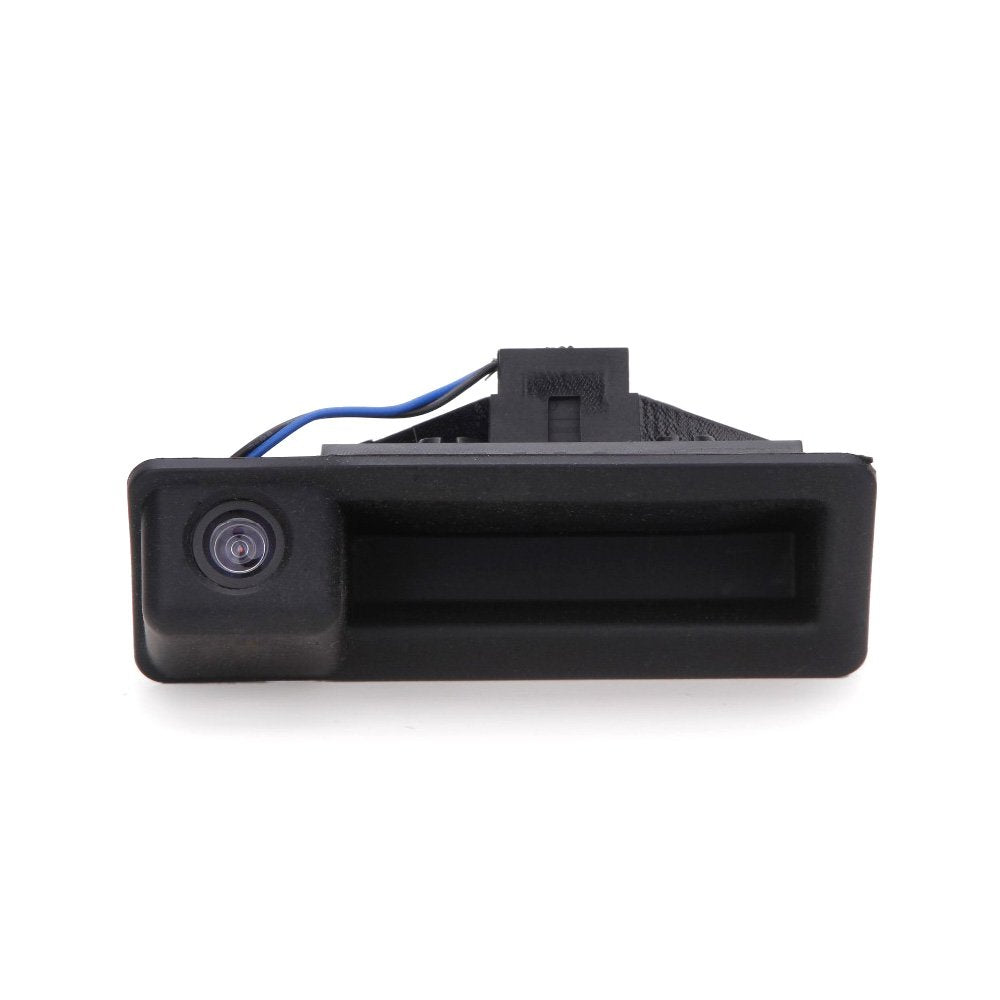 LIEBMAYA trunk handle camera front view showing clean integrated lens and secure fit