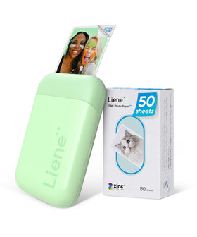 Liene Pearl K100 shown as a compact on-the-go printer for quick photos.