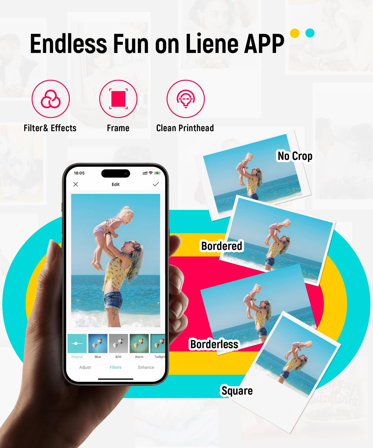Liene Pearl K100 portable printer ideal for travel and events.