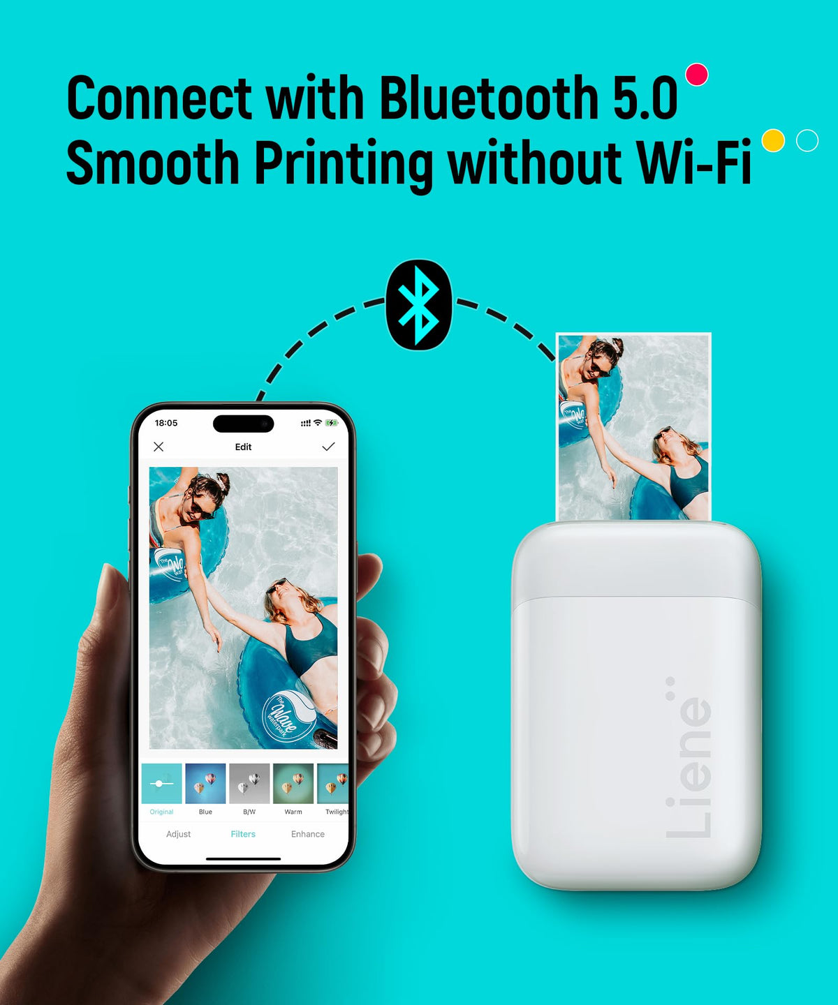 Liene Pearl K100 print head cleaning improves image quality during use.