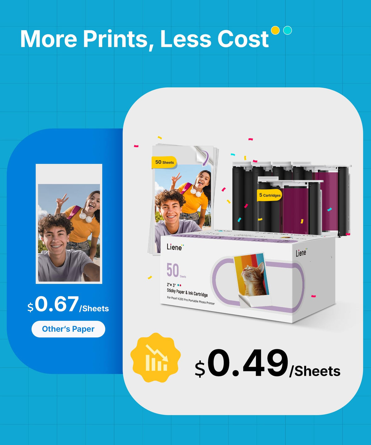 Liene Pearl N200 Pro dye-sublimation output with vibrant color.