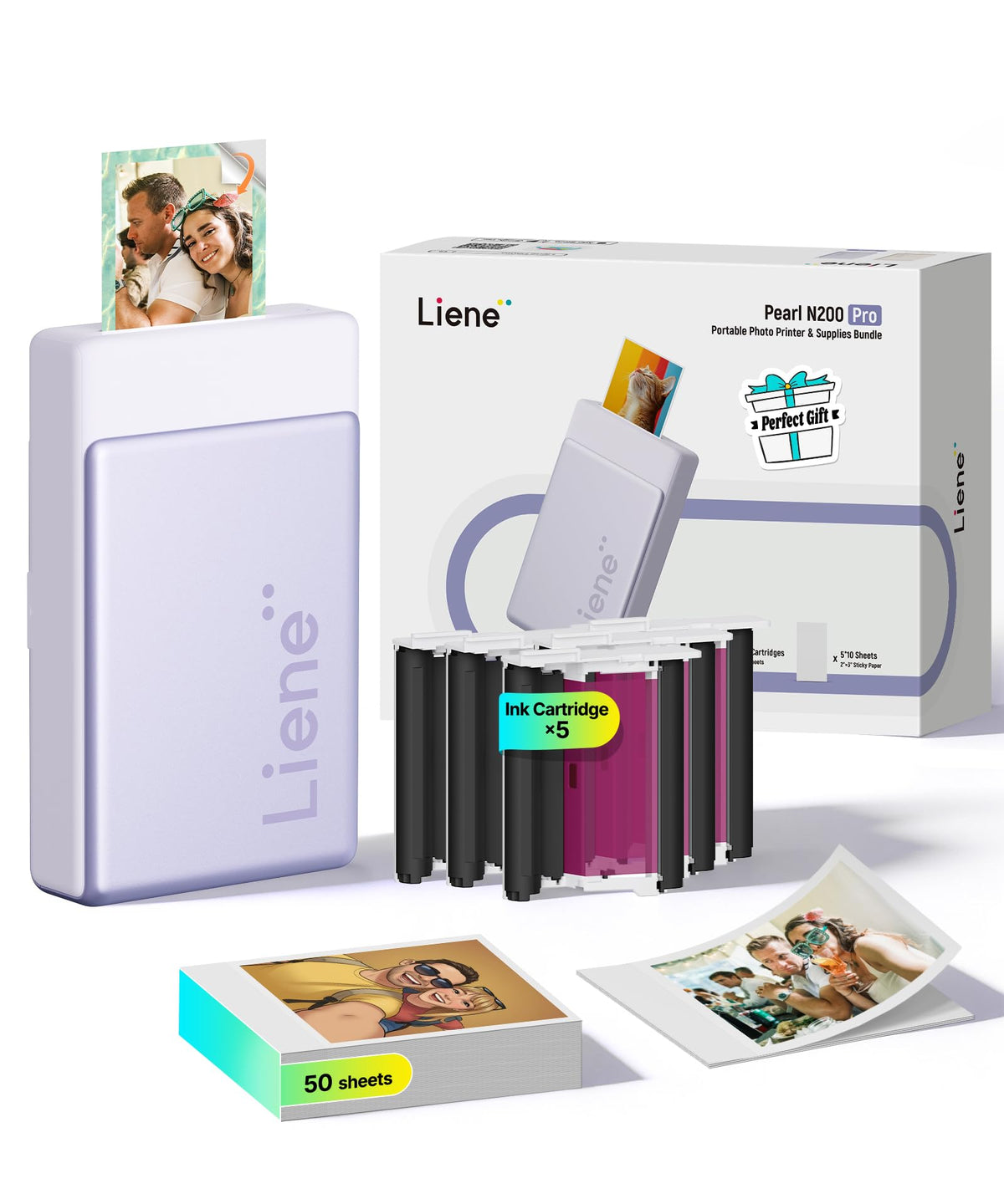 Liene Pearl N200 Pro portable printer delivering crisp 2x3 prints